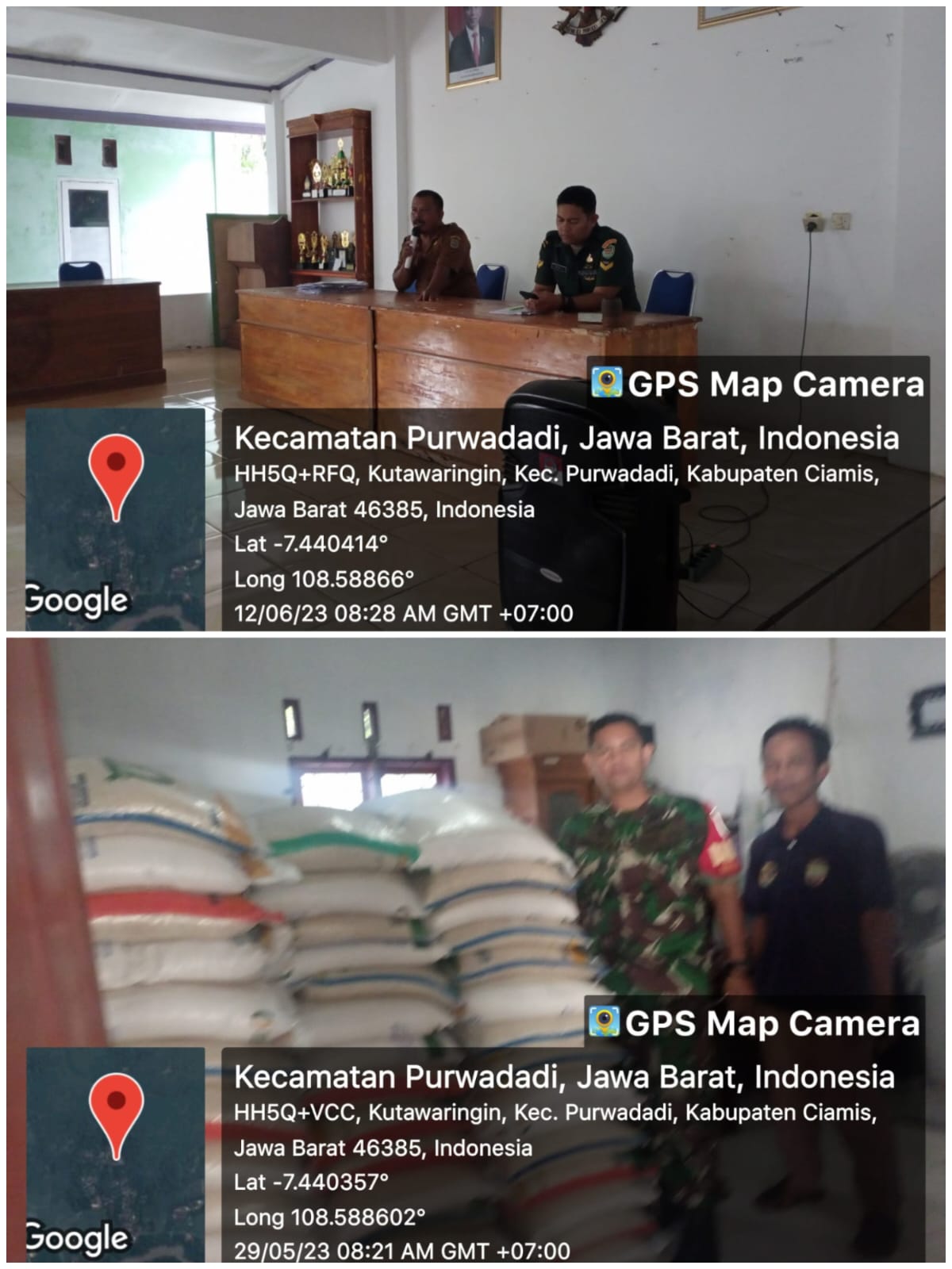 PENYALURAN BANTUAN PANGAN BERUPA BERAS  KEPADA 470 KPM